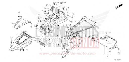 GARDE-BOUE ARRIERE ADV350AR de 2024